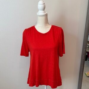 Chico's Vibrant Red Short Sleeve Top